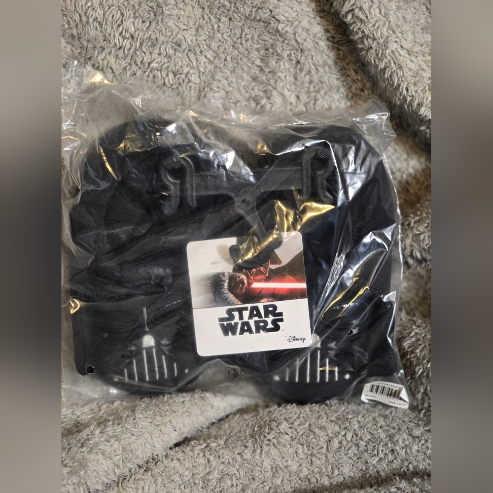 Disney Star Wars Slippers 2-Pairs Grogu & Darth Vader Kids Size LARGE (L9-10)